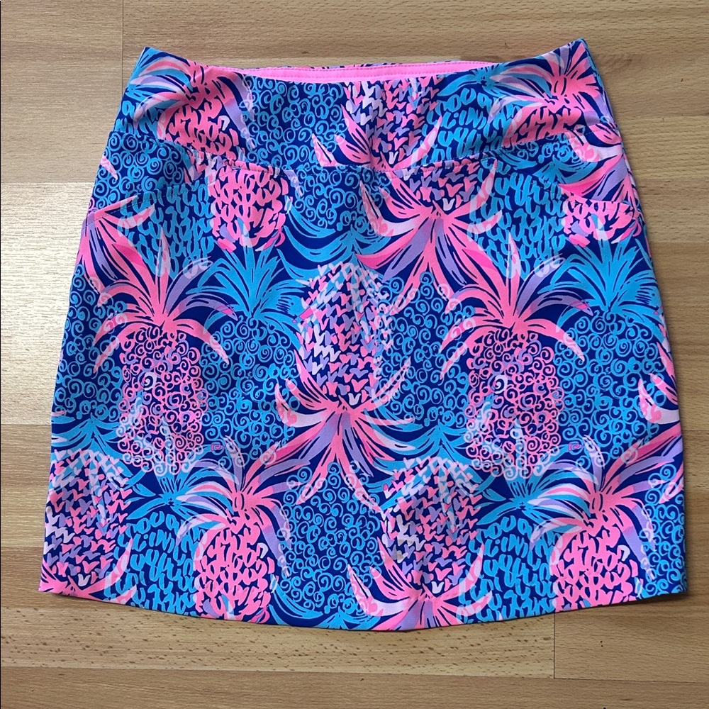 Lilly Pulitzer Pink and Blue Pineapple Skirt